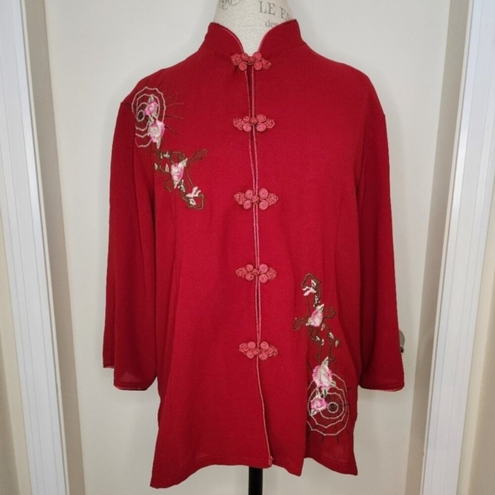 80s embroidered kimono jacket